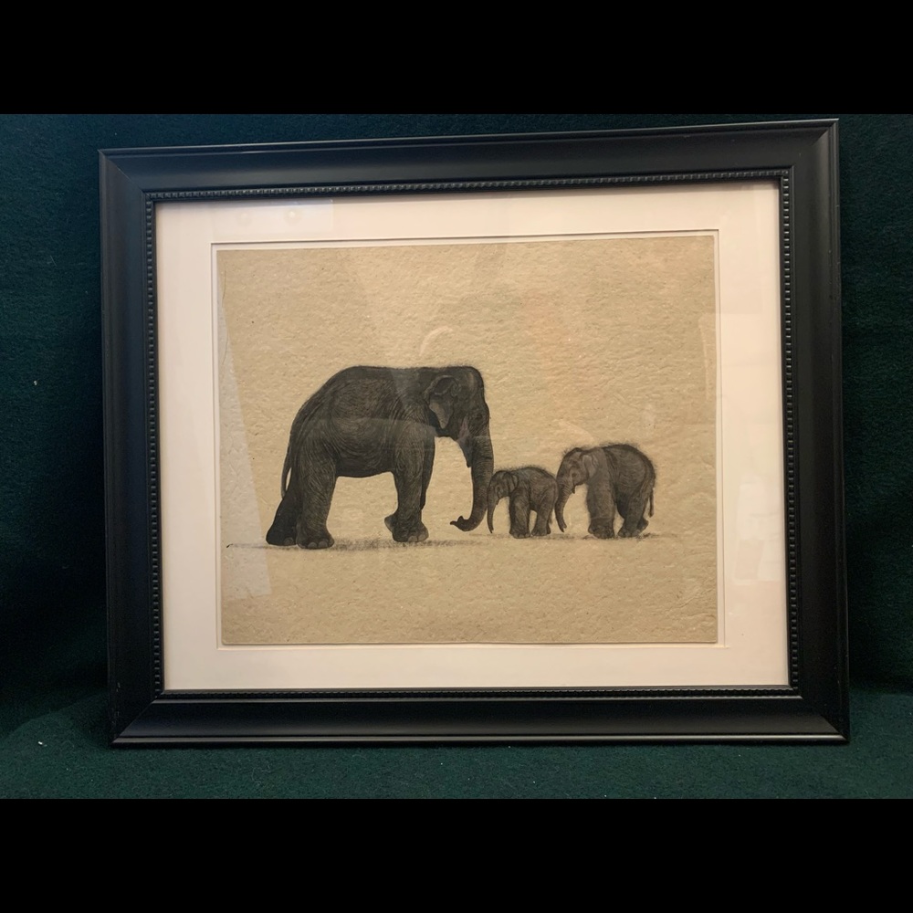 Elephant family print by Thashara